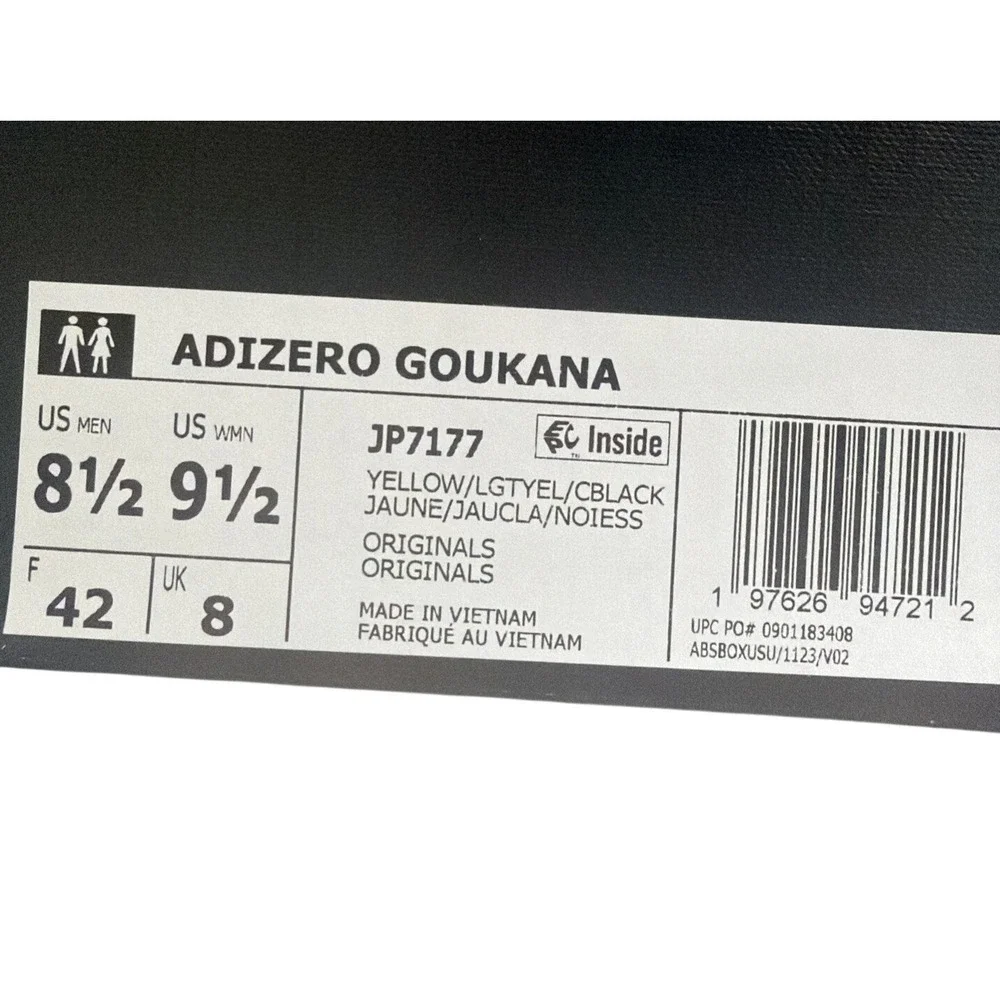 Adidas Unisex's Adizero Goukana Light Yellow Running‎ Shoes Size 8.5 New